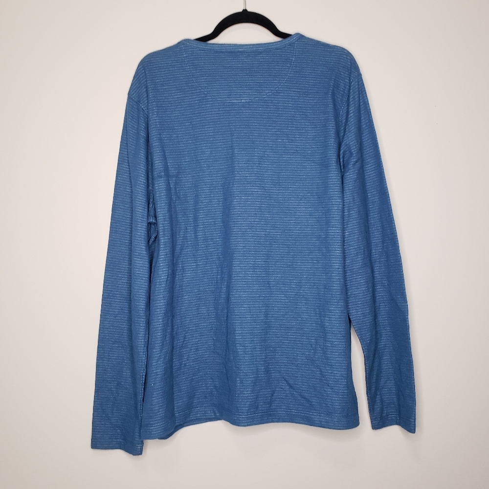 1901 striped long sleeve henley tee - Picture 2 of 4